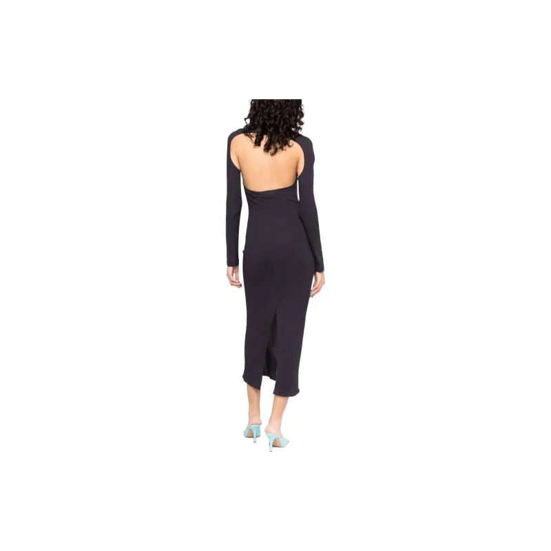 Jacquemus Cut-Out Long-Sleeved Midi Dress-2