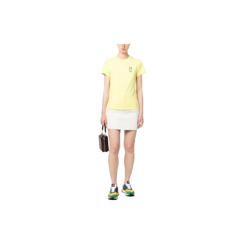 Maison Kitsune T Shirts Women's Yellow-1