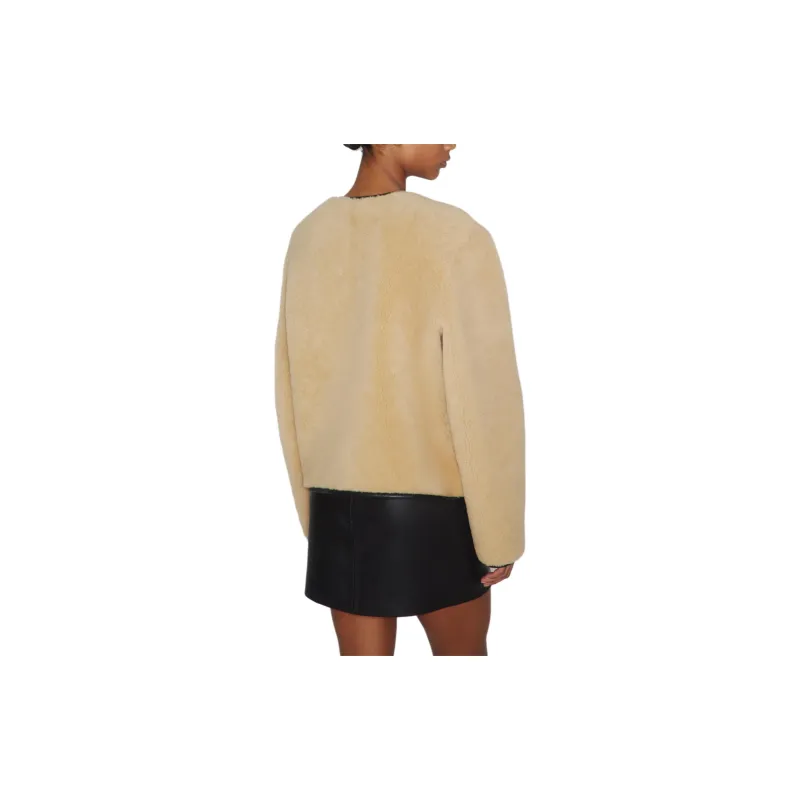 Blazé Milano Reversible Shearling Bolero Jacket-7