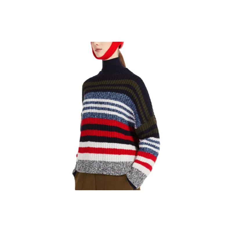 WEEKEND MaxMara FW23 Wool Yarn Sweater Sweater Women's Marine Blue-3