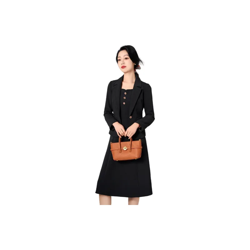 Mylan Skirt Set For Early Autumn Women's Black-1