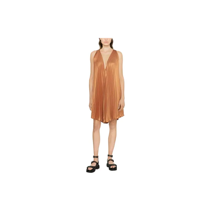 STYLAND Sleeveless Dress Women's Pumpkin Orange-1