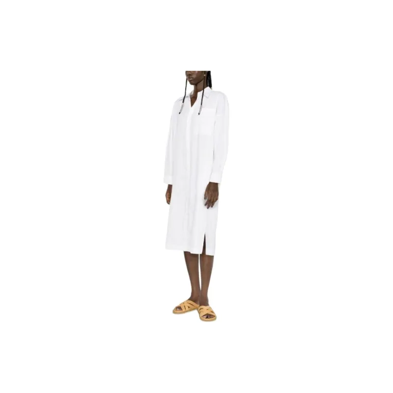 TIBI Long-Sleeved Dresses Women's White-1