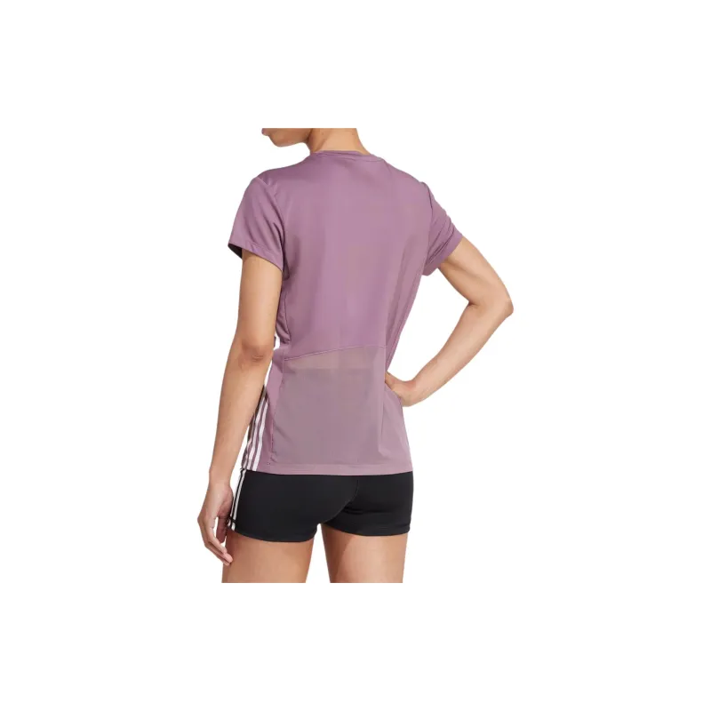 Adidas Women's Hyperglam T Shirt Shadow Fig/White-2