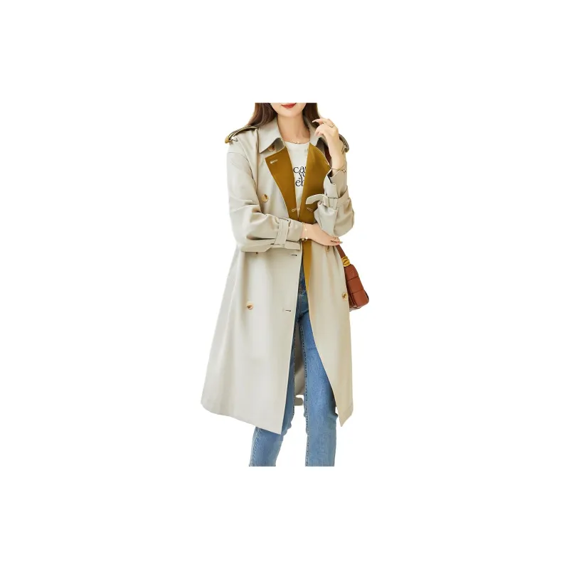 【dme】 Trench Coat Women's Light Coffee-1