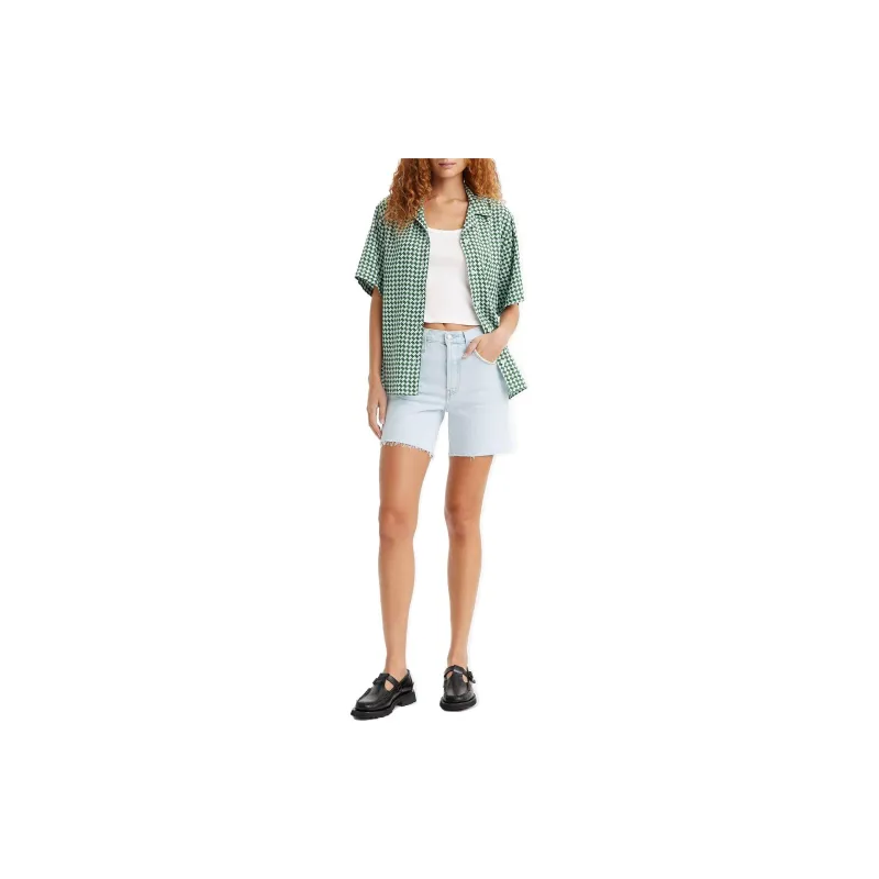 Levis Denim Shorts Women's White Blue-1