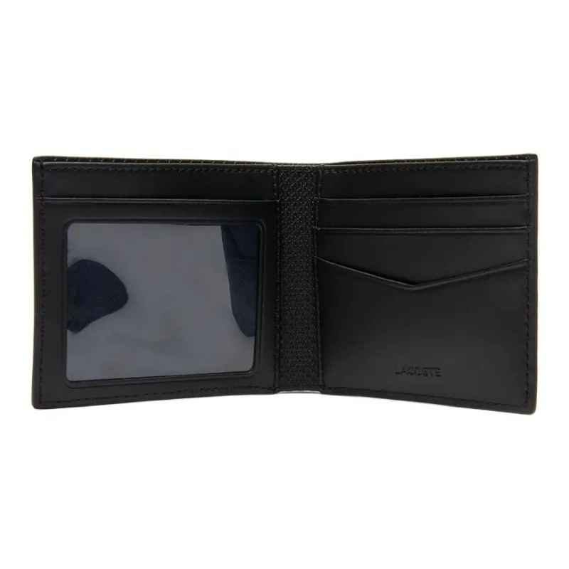 LACOSTE Leather Wallet Men's Black-1