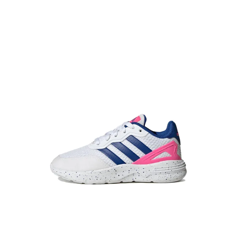 Adidas Neo Nebzed Anti-Slip Wear-Resistant Kids Lifestyle Shoes White Blue Pink Kids'-0