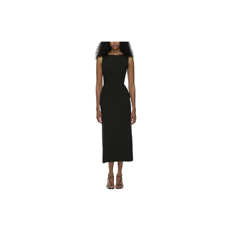 ARITZIA Babaton Integrity Linen Dress Sleeveless Dress Women's Black-2