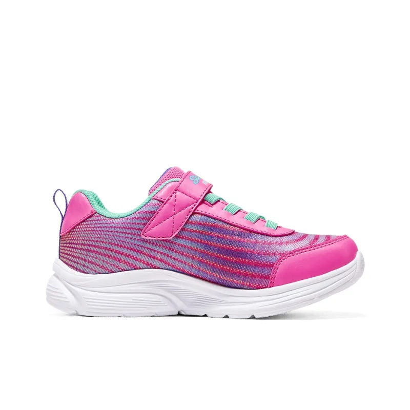 Skechers Girls Cushioning, Wear Resistant Low Top Kids' Running Shoes Peach Red Multicolor Teenagers-1