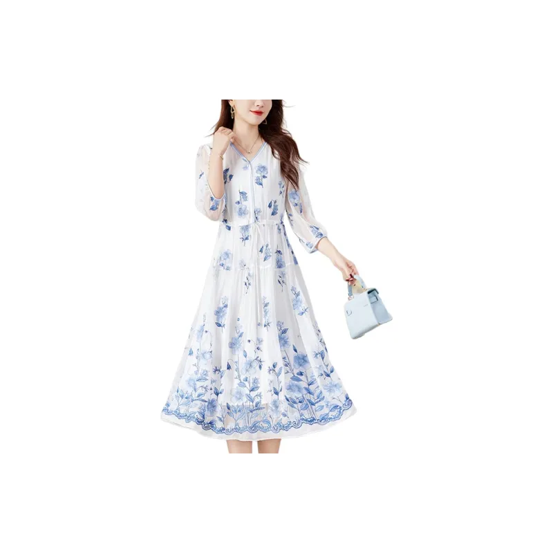 Ink Beauty Long Sleeved Dresses Women's-2