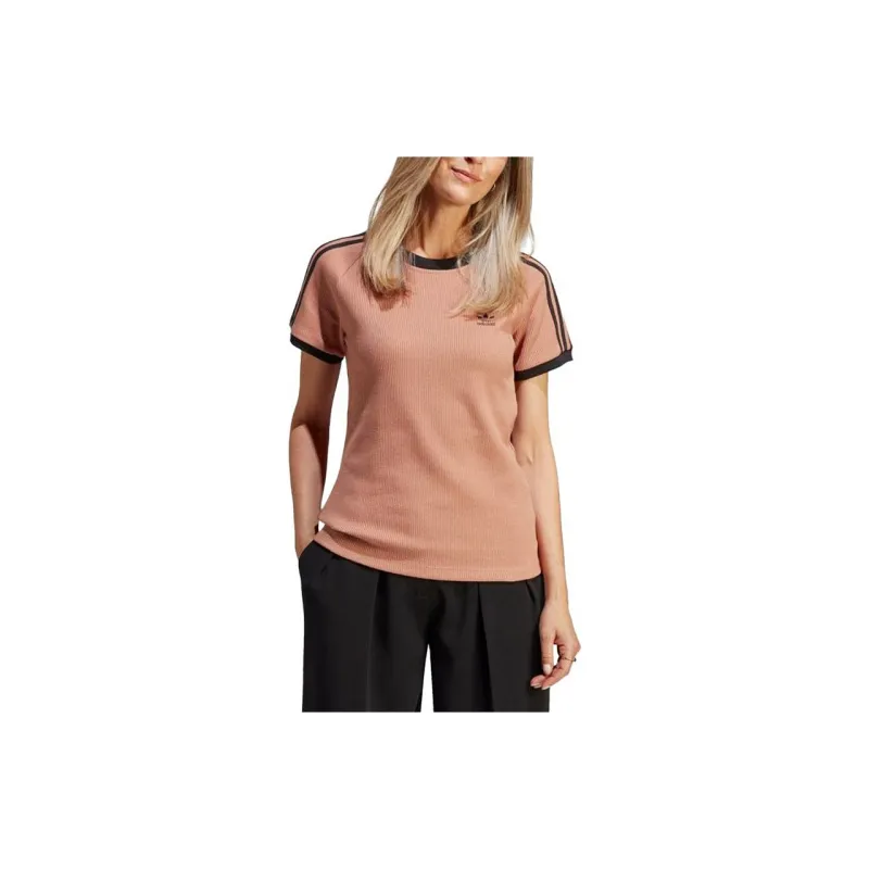 Adidas Originals Raglan Sleeve T Shirt Women's Clay Strata-2