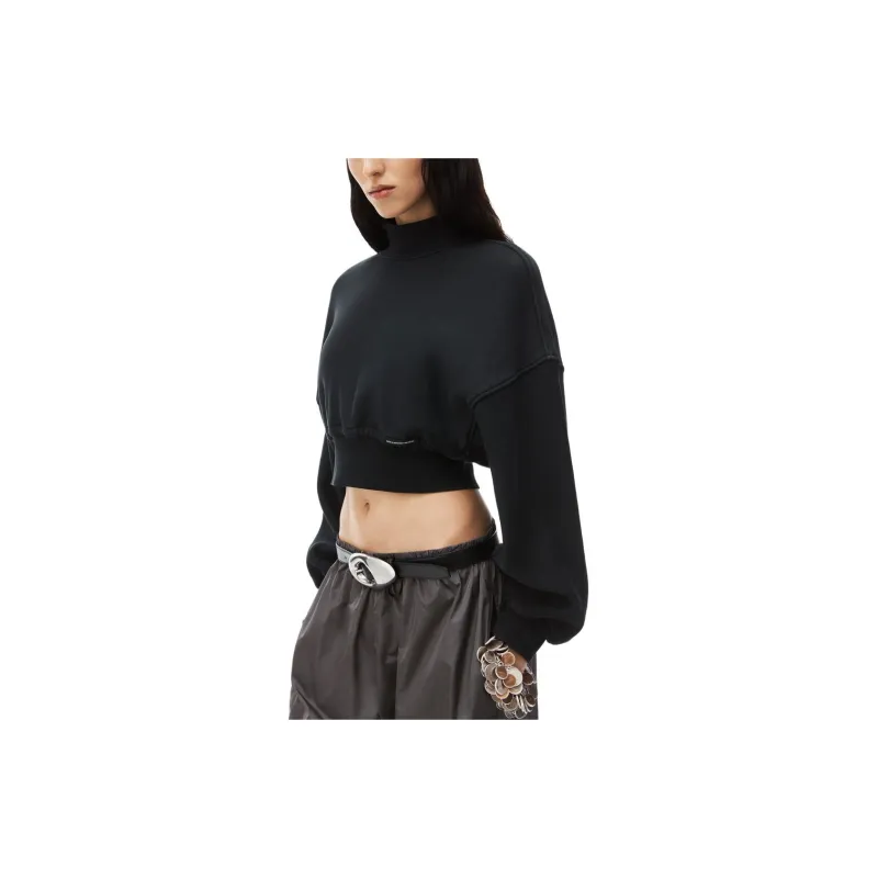 Alexander Wang Mock neck Cropped Sweatshirt-4