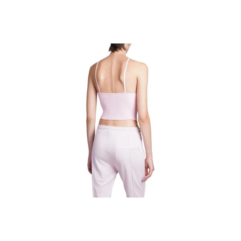 COURREGES Logo embroidered Ribbed Vest-3