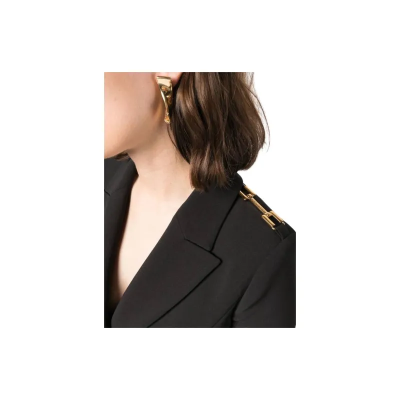 Elisabetta Franchi Long-Sleeved Dresses Women's Black-4