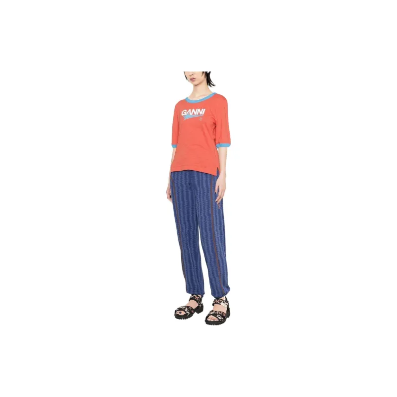 GANNI T Shirts Women's Orange-3