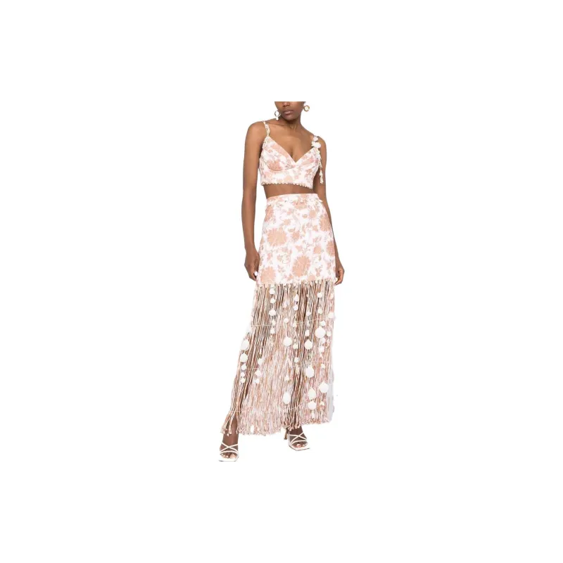 Zimmermann Postcard Fringed Skirt-1