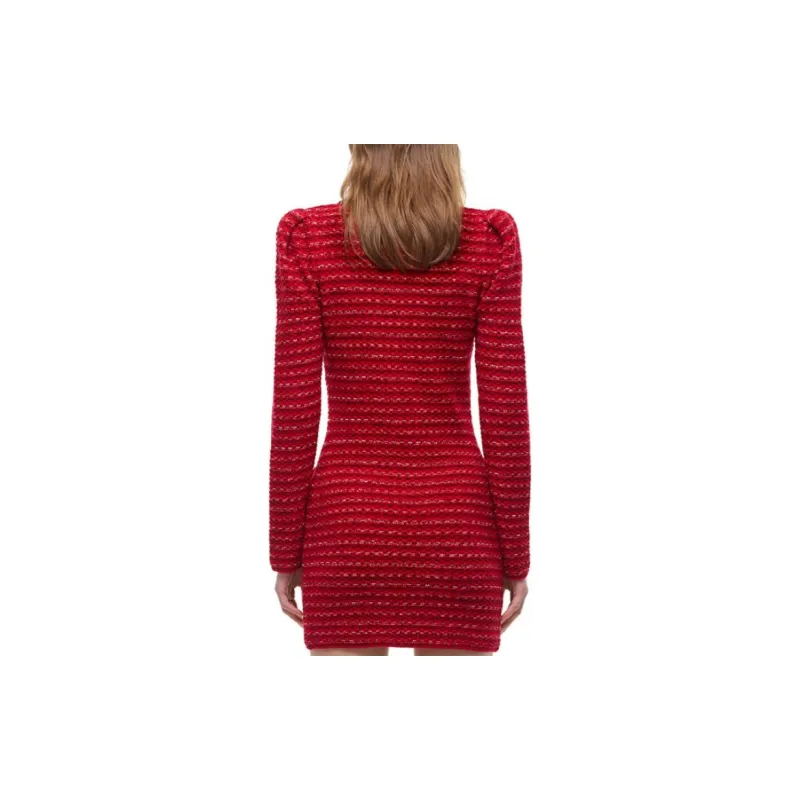 Self portrait Long Sleeved Dresses Women's Red-2