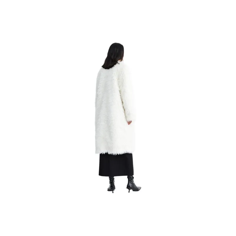Roselingling Velvet feel Coat Women's White-0