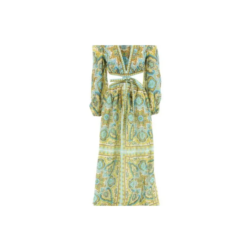 Zimmermann Long-Sleeved Dresses Women's Green-1