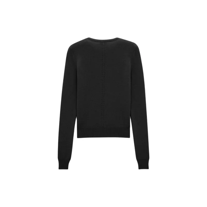 SAINT LAURENT Openwork Crewneck Jumper-1