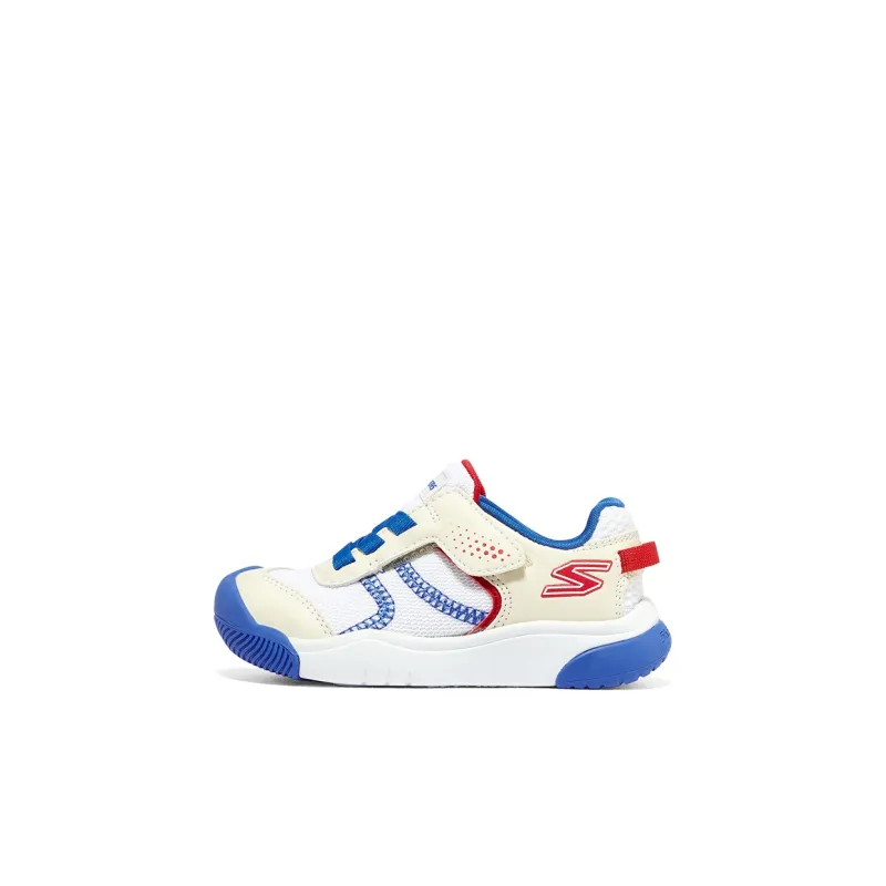Skechers Kids Anti Kick, Breathable, Slip Resistant Low Top Toddler Shoes White Blue Infant And Toddler-0