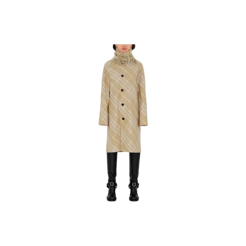 Burberry Reversible Check Printed Buttoned Car Coat-5