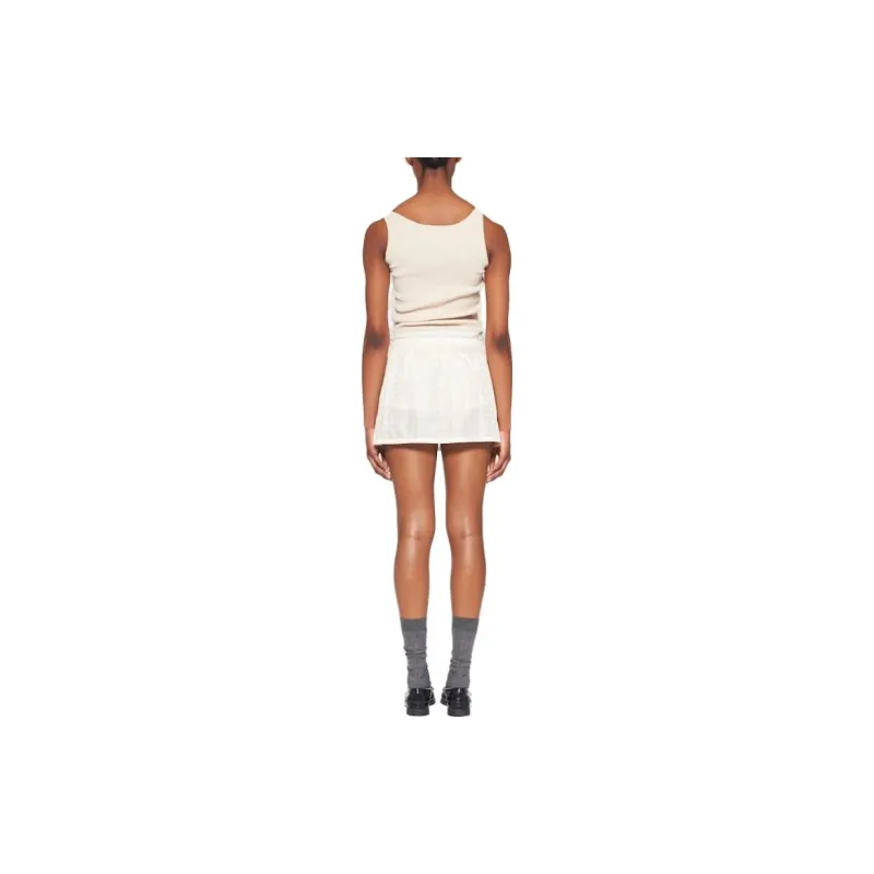 MIU MIU SS23 Casual Short Skirts Women's Ivory-1