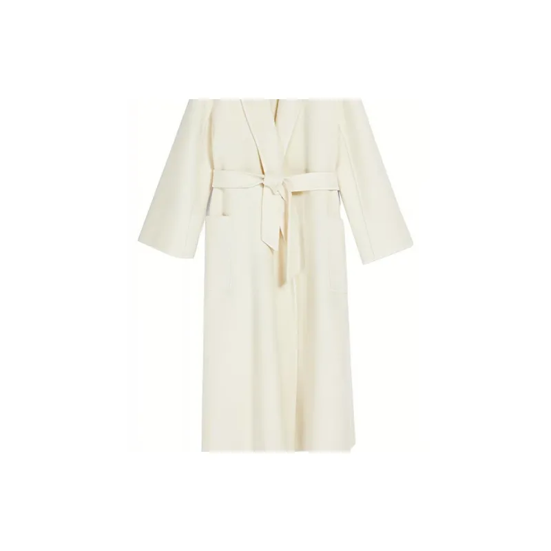 MaxMara Labbro Series Velvet feel Coat Women's White-3