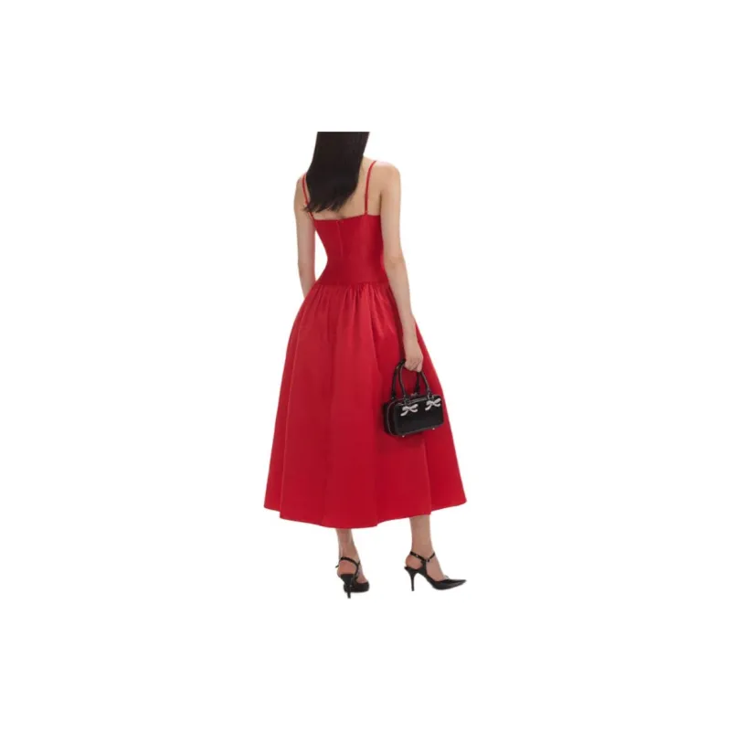 Self portrait Slip Dress Women's True Red-2