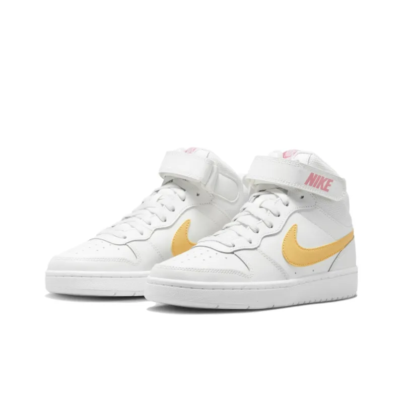 Nike Court Borough Mid 2 GS 'White Topaz Gold'-6