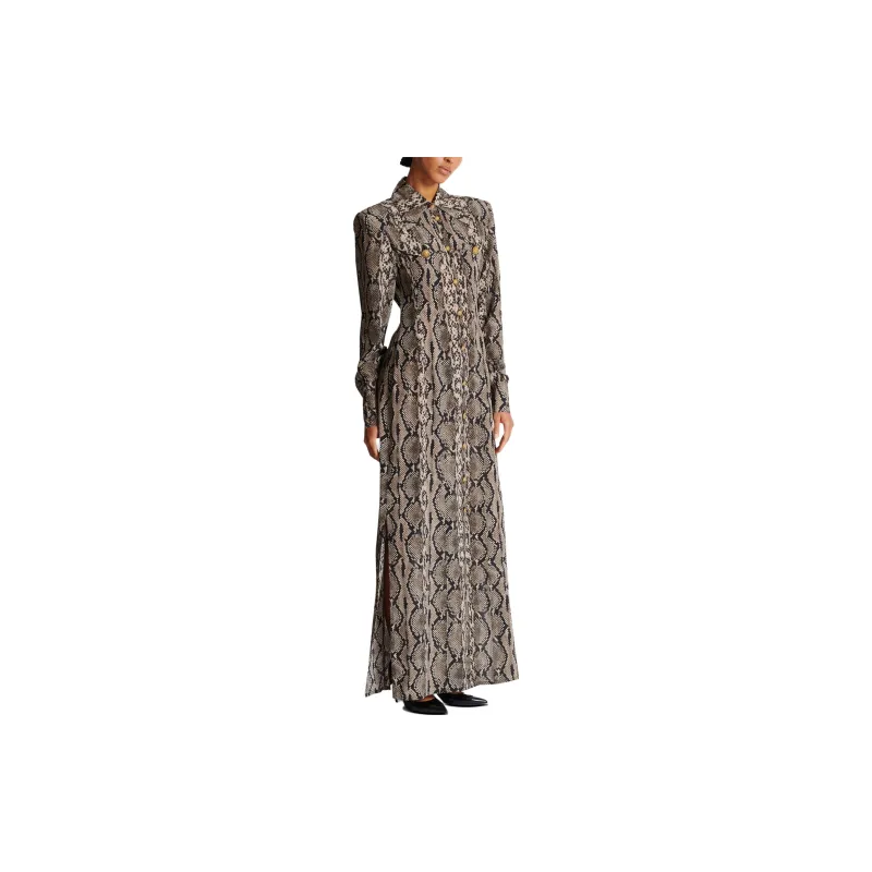 BALMAIN Printed Maxi Shirt Dress-3