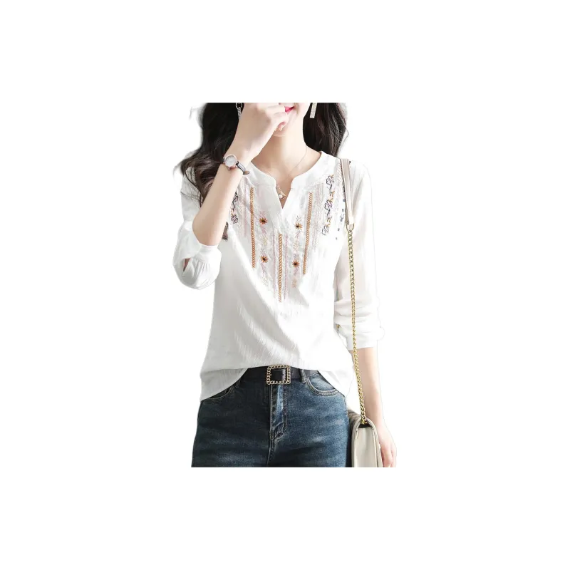 Mo Han Yi Mei Shirt Women's White-2