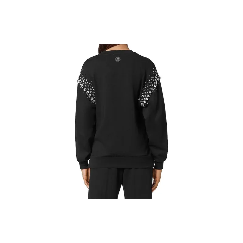 PHILIPP PLEIN Crystal Iconic Cotton Sweatshirt-3