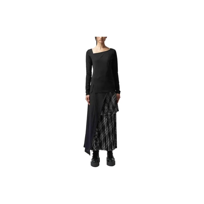 Yohji Yamamoto Casual Long Skirts Women's Black-2