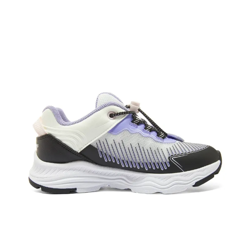 Skechers Girls Cushioning Wear Resistant Low Top Kids' Running Shoes White Black Teenagers-1