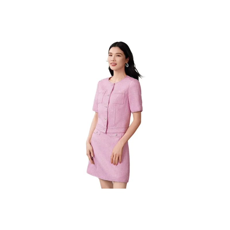 BBLLUUEE Skirt Set Women's Rose Pink-3