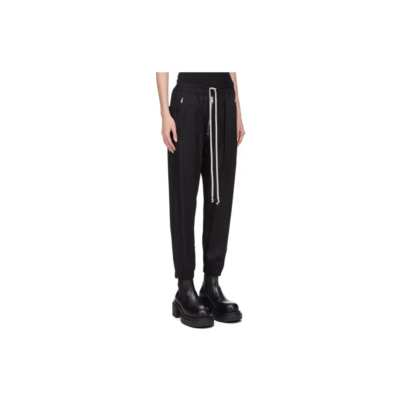 RICK OWENS Charmeuse Track Pants 'Black'-0