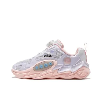 FILA KIDS Anti Slip Wear Resistant Low Top Kids' Running Shoes Lilac Pale Pink Teenagers
