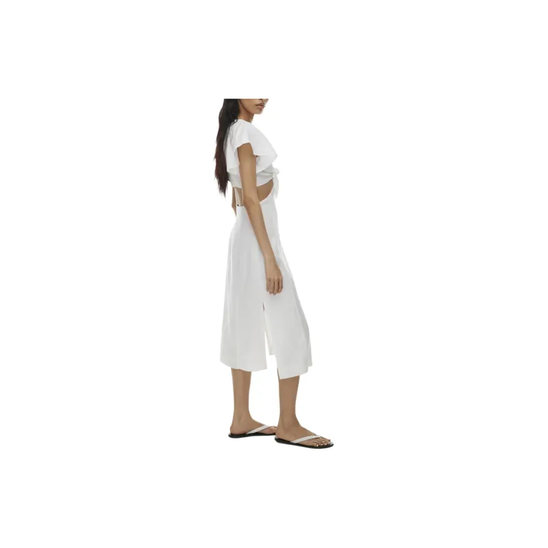 ARITZIA Little Moon Elba Linen Dress Short-Sleeved Dresses Women's White/White-3