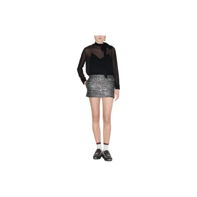 GUCCI Tweed Mini Skirt-1