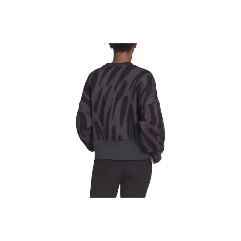 Adidas W FI FF CREW Sweatshirt Women's Gray-2