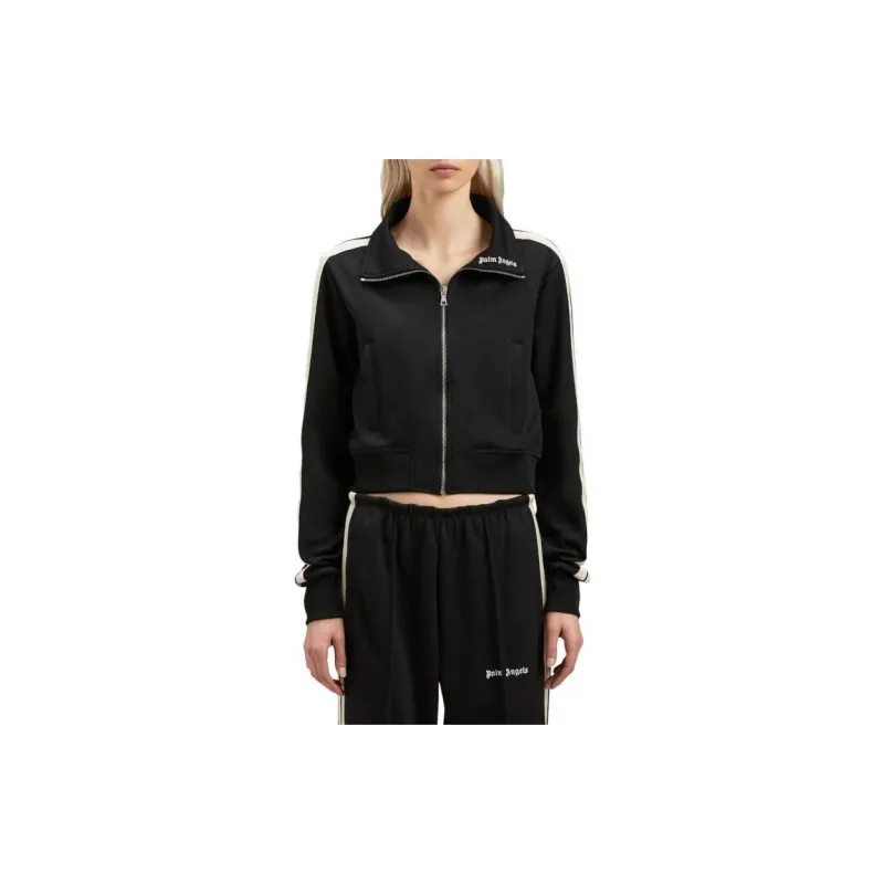 PALM ANGELS Side-Stripe High Neck Track Jacket-2
