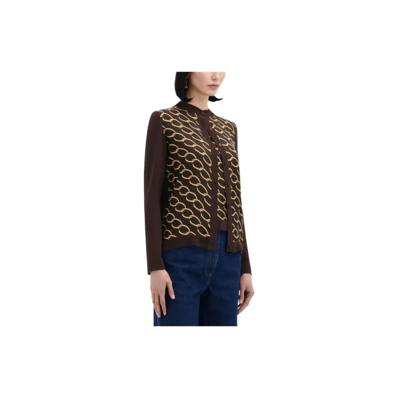 Oscar De La Renta Oscar Chain-link Inset Cardigan-4