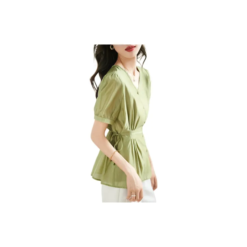 Mo Han Yi Mei Shirt Women's Green-2