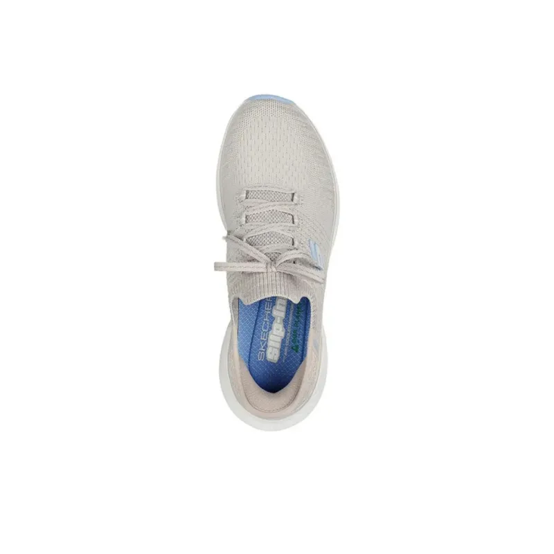 Skechers Sport Casual Shoes Women's Low Top Natural/Light Blue-3