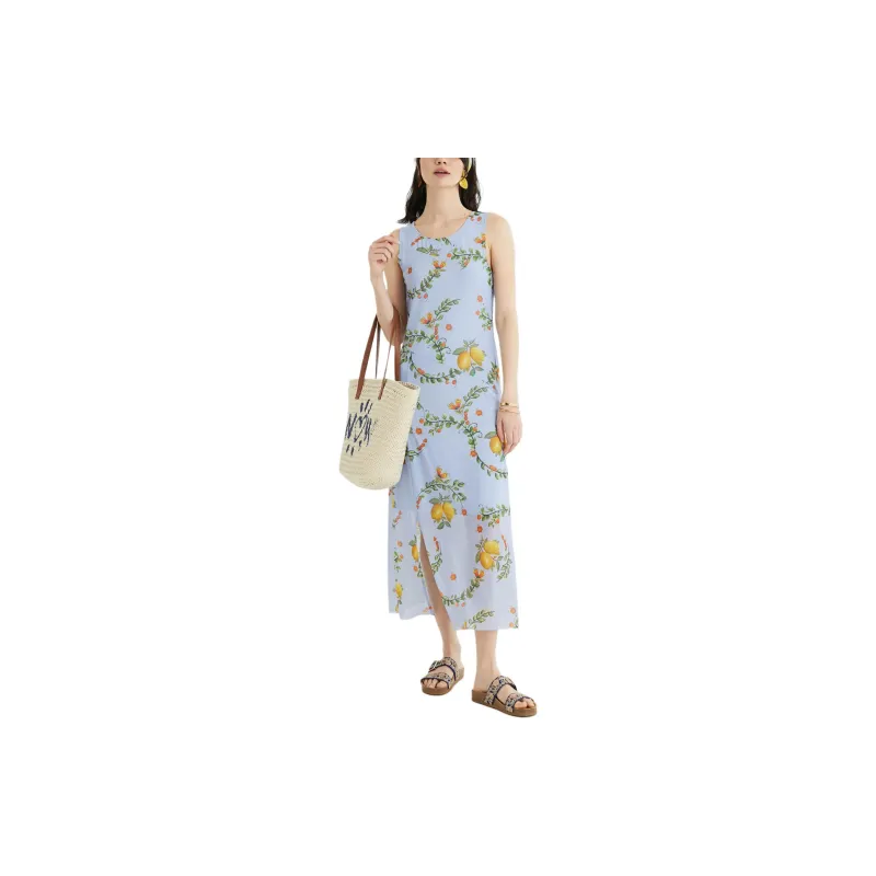 Desigual Sleeveless Dress Women's Blue-1