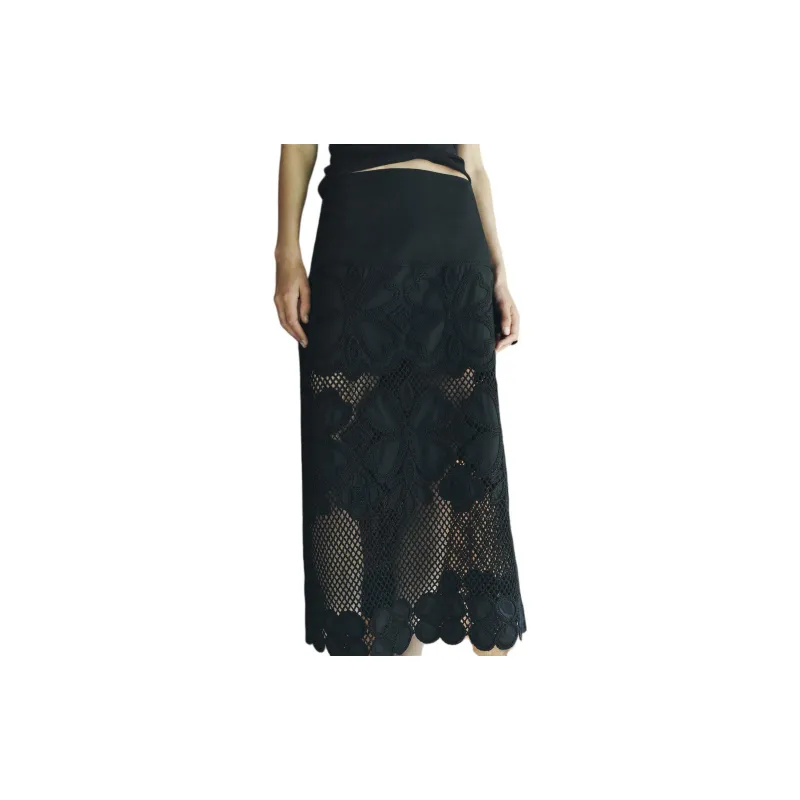 ZARA ZW Series Casual Long Skirts Women's Black-5