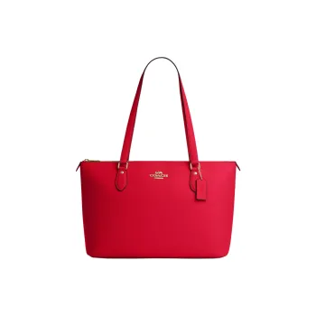 COACH Recycled Leather Fiber Tote Bag, Shopping Bag, Handbag, Shoulder Bag Tubas Women's Red