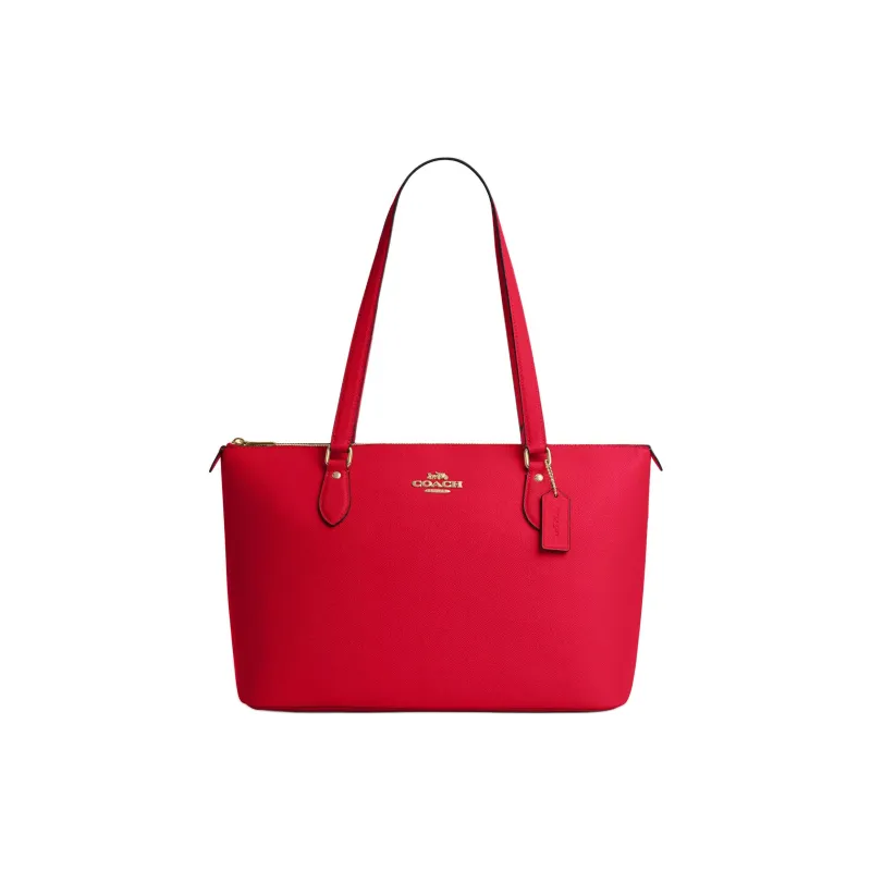 COACH Recycled Leather Fiber Tote Bag, Shopping Bag, Handbag, Shoulder Bag Tubas Women's Red-0